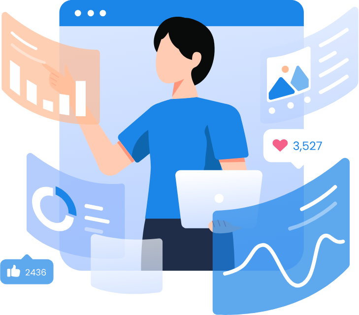 Salon management software illustration